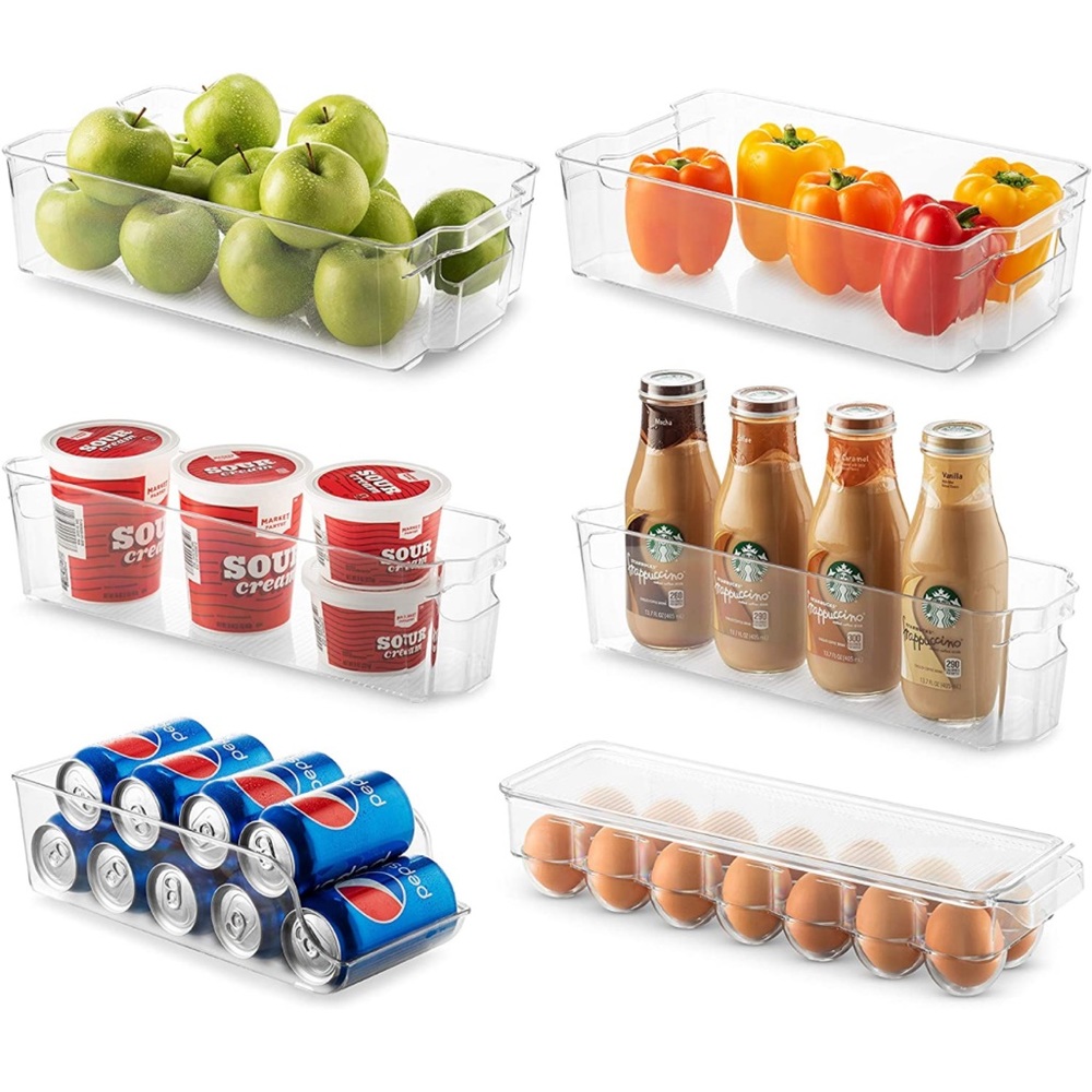 6 piece refrigerator organizers